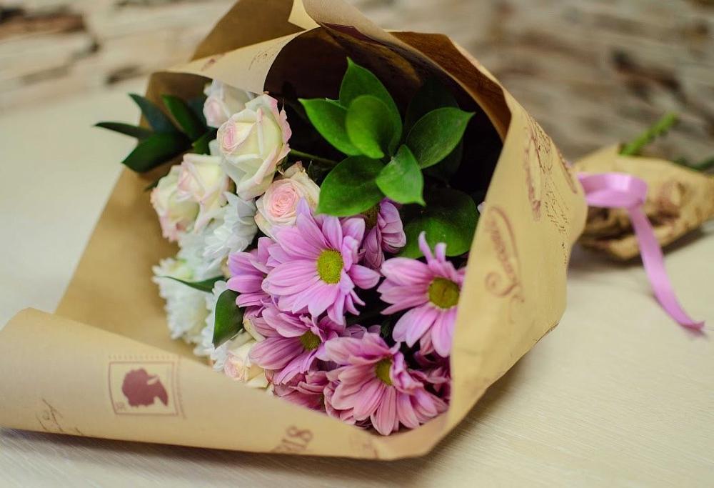 Букет цветов из: Розы и Хризантемы в Фаустово