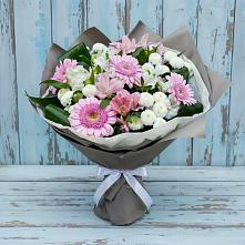 Букет цветов из:  Герберы, Альстромерии и Хризантемы в Фаустово