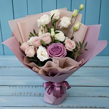 Букет цветов из:  Розы и Лизиантусы в Фаустово
