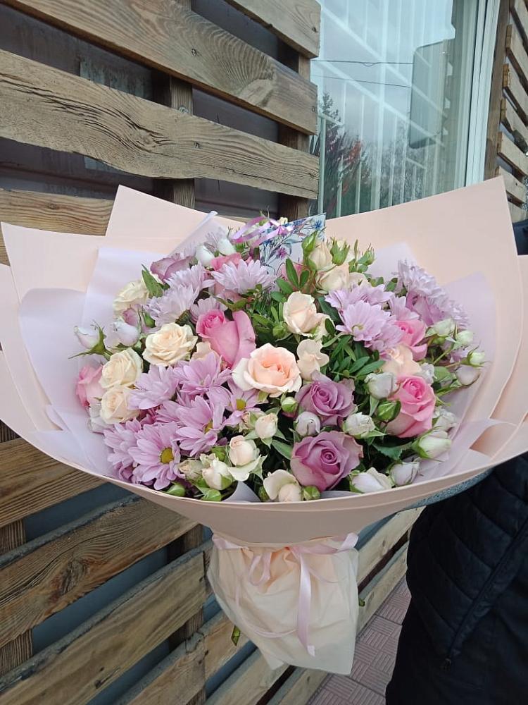 Букет цветов из: Розы и Хризантемы в Фаустово