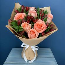 Букет цветов из:  Розы и Альстромерии в Фаустово