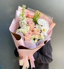 Букет цветов из:  Хризантемы и Розы в Фаустово