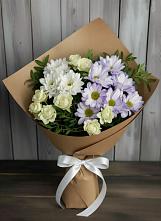 Букет цветов из:  Хризантемы и Розы в Фаустово