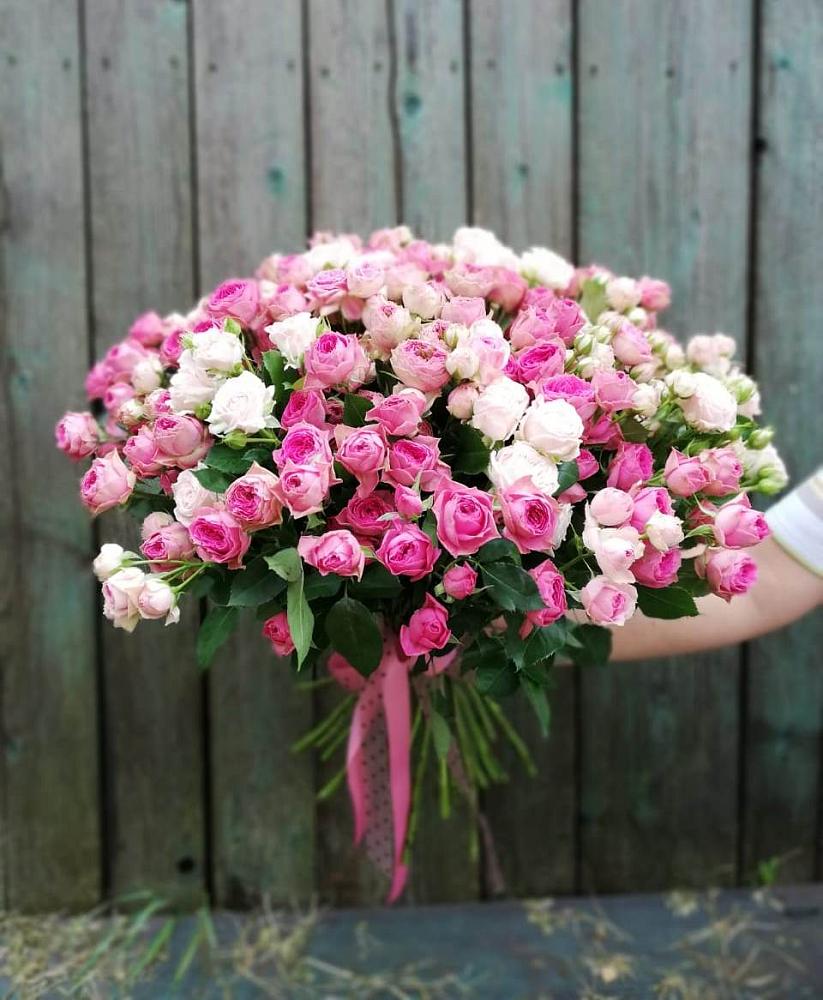 Букет Розовые кустовые розы Натали и Лав Лидия в Фаустово