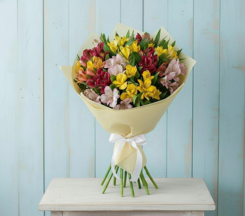 Букет цветов из: Альстромерии в Фаустово