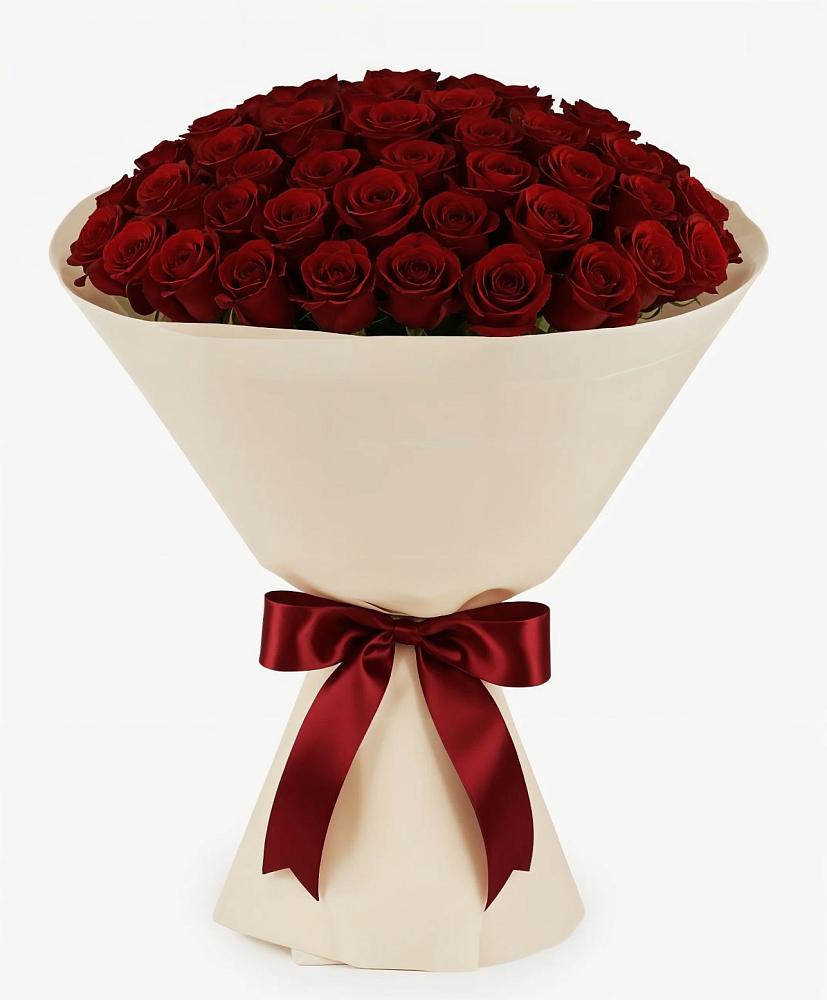 Букет 101 Бордовая роза Блэк Бакарра в Фаустово