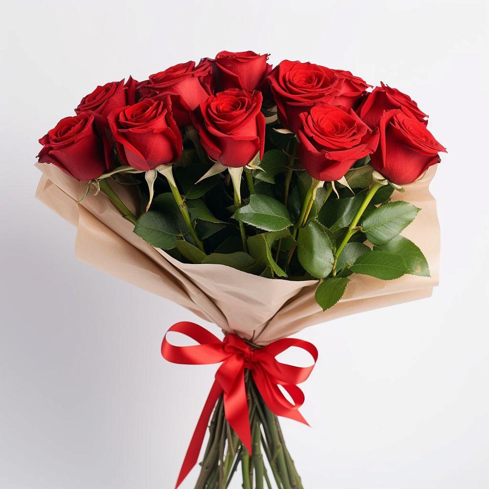 Букет 11 Красных роз Эдлесс Лав в Фаустово
