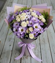 Букет цветов из:  Хризантемы и Розы в Фаустово