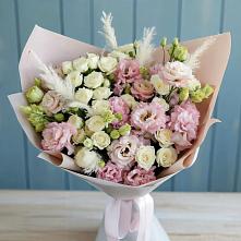 Букет цветов из:  Альстромерии и Розы в Фаустово